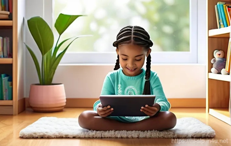 언어 치료 기술 - **Prompt 1: AI-Powered Personalized Learning**
"A bright, modern, and cozy living room bathed in...